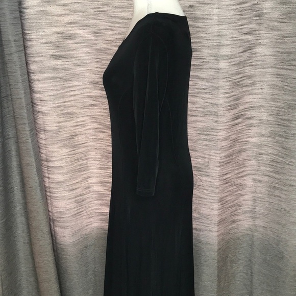 KIARA SMALL BLACK LONG SHEER DRESS - Picture 4 of 7